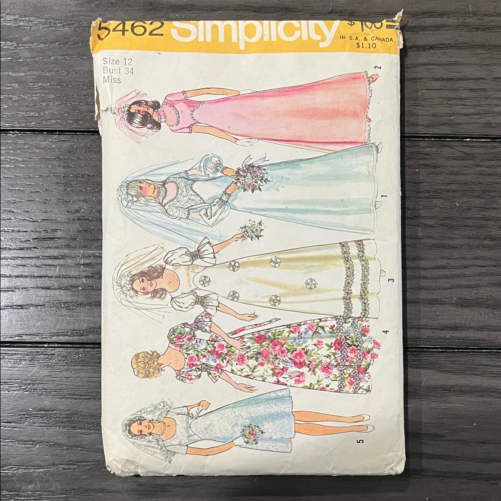 Simplicity Multicolor Bridal and Evening Dress Pattern